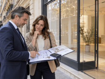 Propriétaire réalisant l’estimation du loyer d’un local commercial à Paris